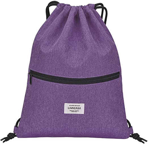 Eco -vriendelijke natuurlijke biologische katoenen canvas Drawring Bag Backpack
