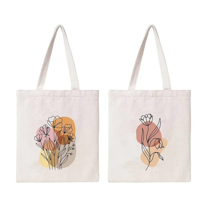 Eco-vriendelijke gewoon blank katoenen canvas handtas DIY aangepast logo bedrukte boodschappentas wit of origineel kleurencadeau