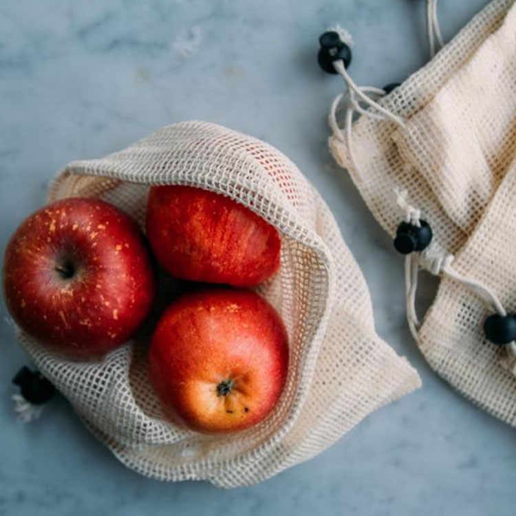 Tas met trekkoord van fruitgaas