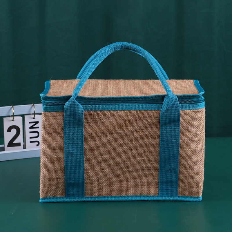 Jute koeltas met ritssluiting