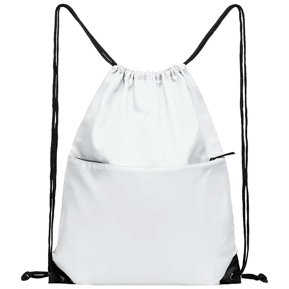 Promotionele polyester waterdichte drawstring -rugzakken en promotionele tassen van sporttrekkers
