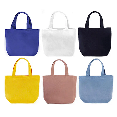 Kleine canvas Tote Tas 9x8x4inch Herkoopbare katoenen boodschappentas Bulk Diy Mini Tote Bag Grocey Geschenktas