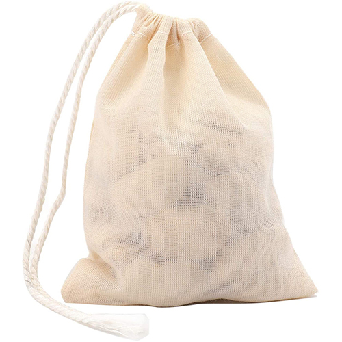 Kleine mesh-tas met trekkoord