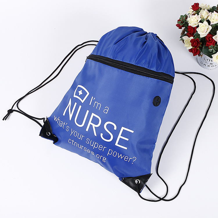 Sport polyester tas met trekkoord